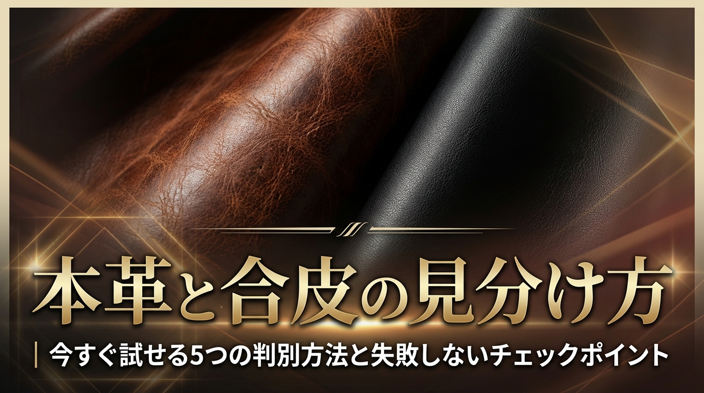 本革と合皮の見分け方｜今すぐ試せる5つの判別方法と失敗しないチェックポイント
