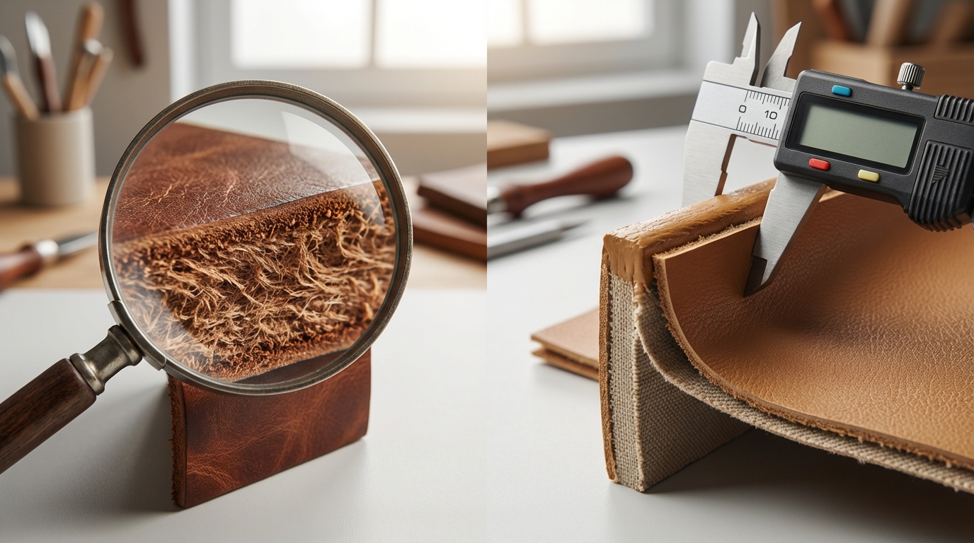 本革と合皮の見分け方③断面・コバを観察【詳細解説】